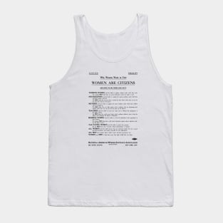 1910 Women Are Citizens Tank Top